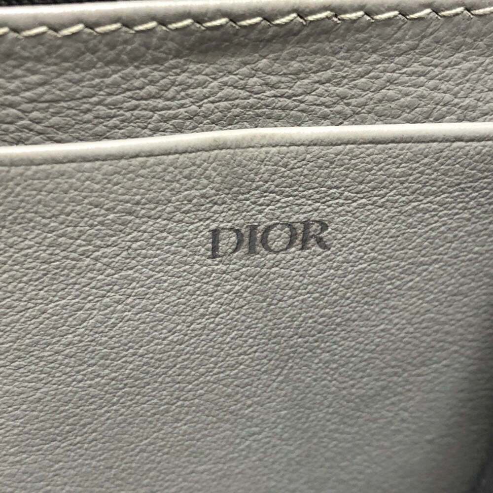 CHRISTIAN DIOR Gray Diamond Leather Pochette Shoulder Bag - Picture 11 of 12